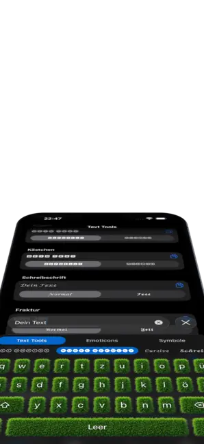 Schreib überall fett, elegant oder creepy.