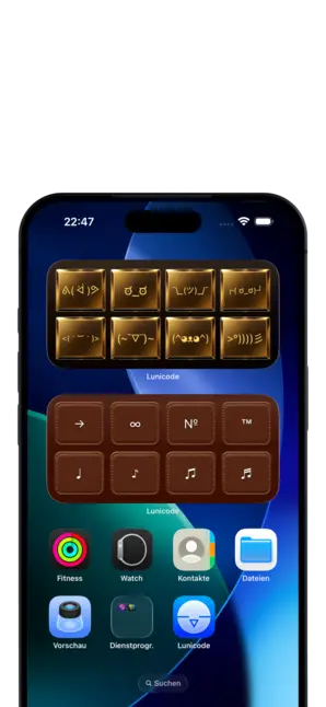 Deine Favoriten, schnell kopiert, mit homescreen widgets.