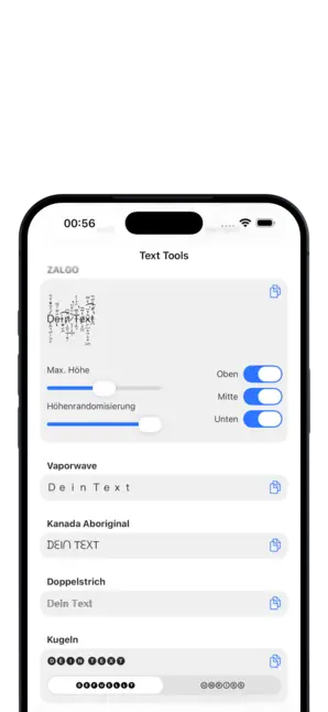 35+ Unicode Fonts. Funktioniert in iMessage, WhatsApp, TikTok, ...