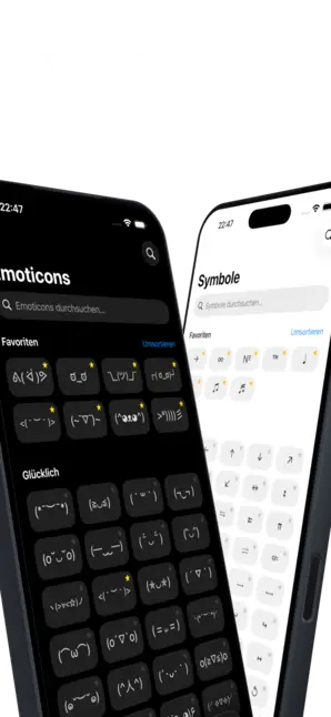 750+ Emoticons, 1500+ Symbole, für jeden Anlass