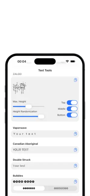 35+ Unicode Fonts. Works in iMessage, WhatsApp, TikTok, ...